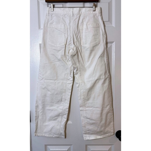 MOUSSY VINTAGE White Wide Leg Cropped Jeans Women's Size S - Picture 3 of 7